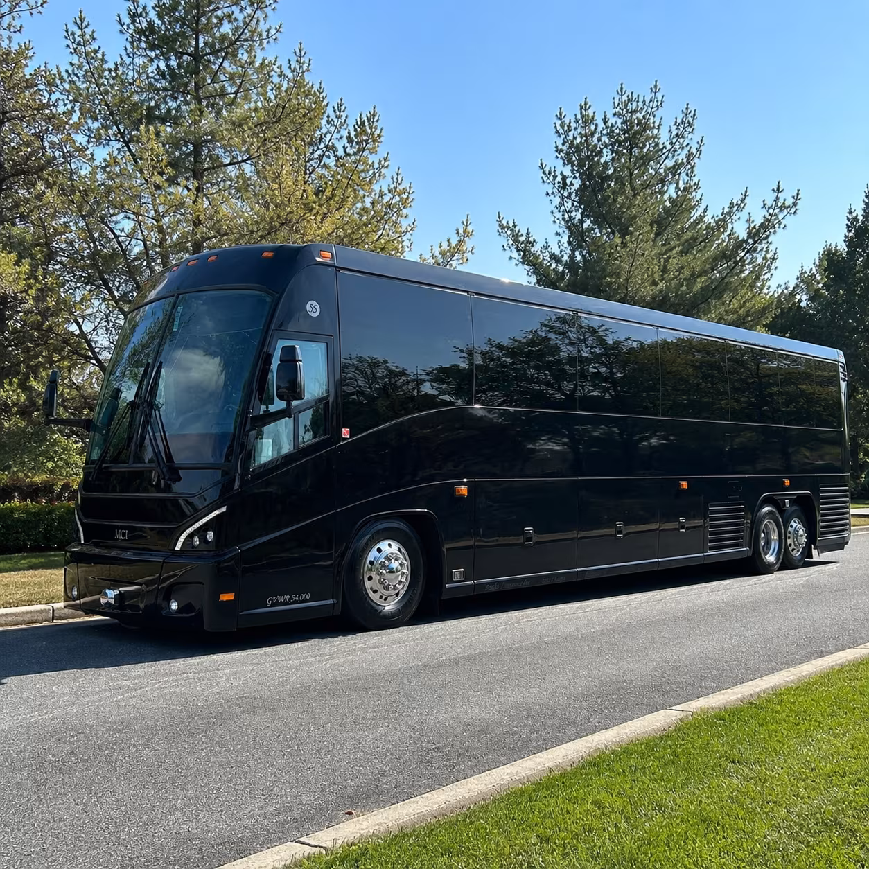 visalia charter bus rental exterior
