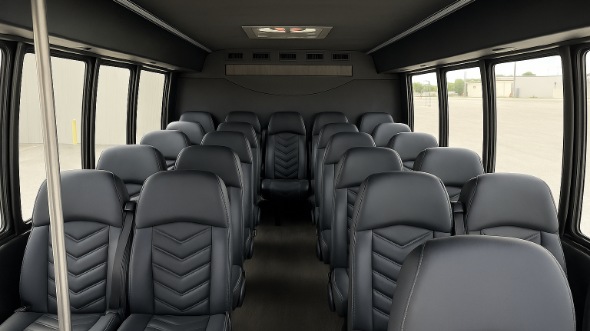 Interior of Charter Bus Company Modesto's 15 Passenger Minibus in Modesto