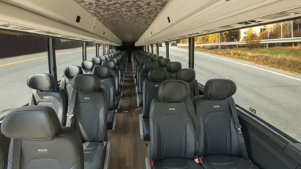 Interior of Charter Bus Company Modesto's 18 Passenger Minibus in Modesto