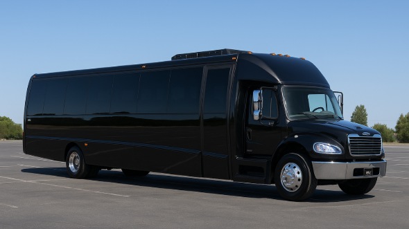 Exterior of Charter Bus Company Modesto's 35 Passenger Minibus in Modesto