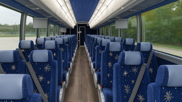 Interior of Charter Bus Company Modesto's 50 Passenger Charter Bus in Modesto