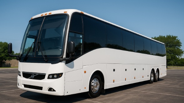 Exterior of Charter Bus Company Modesto's 50 Passenger Charter Bus in Modesto