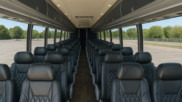 Interior of Charter Bus Company Modesto's 55 Passenger Charter Bus in Modesto