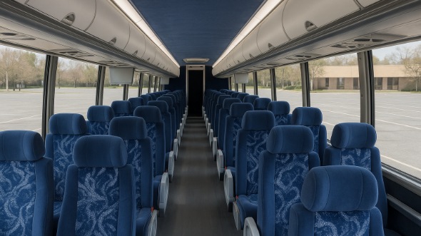 Interior of Charter Bus Company Modesto's 56 Passenger Charter Bus in Modesto