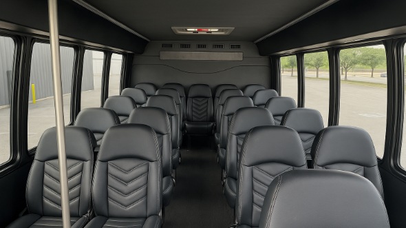 delano 25 passenger minibus inside