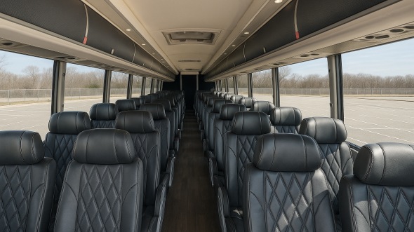 delano 55 passenger charter bus inside