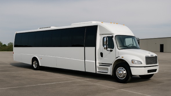 Exterior of Charter Bus Company Modesto's Party Bus in Modesto